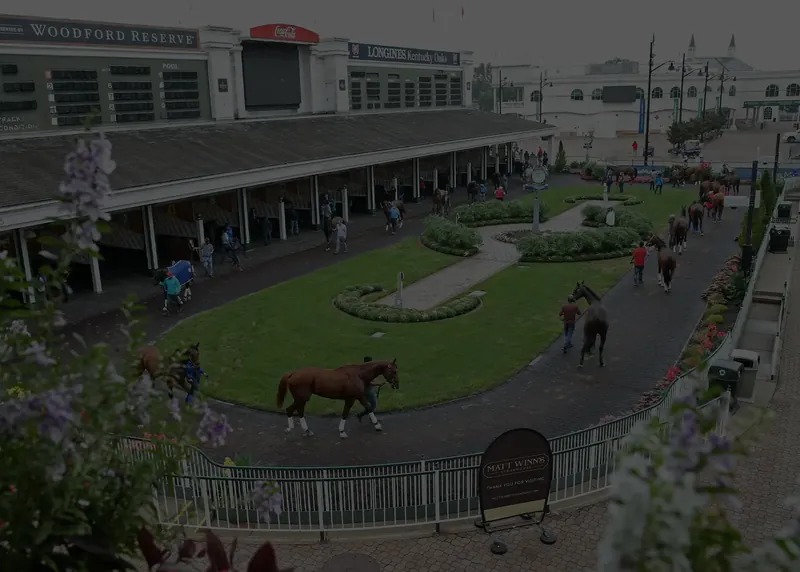 The twin spires of Churchill Downs in Louisville, Kentucky